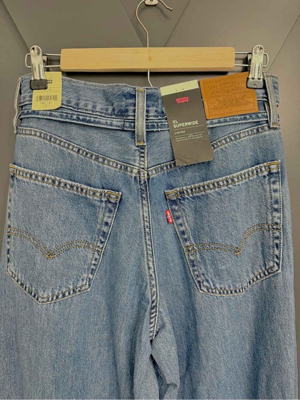 Levi’s Super Wide XL Leg Cause and Effect Denim Jeans SZ 26 - Picture 8 of 9